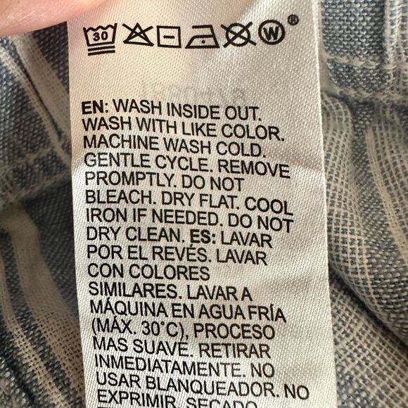 Roxy Women's Linen Blend Cargo Pant Size S Blue Cottagecore Coastal Boho Beach - Picture 9 of 15